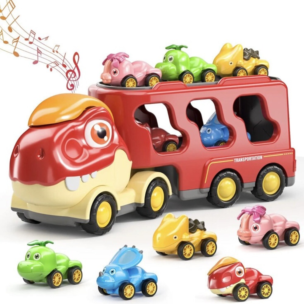Dinosaur Car Toys for Toddlers and Kids, Friction Cute Tyrannosaurus...
